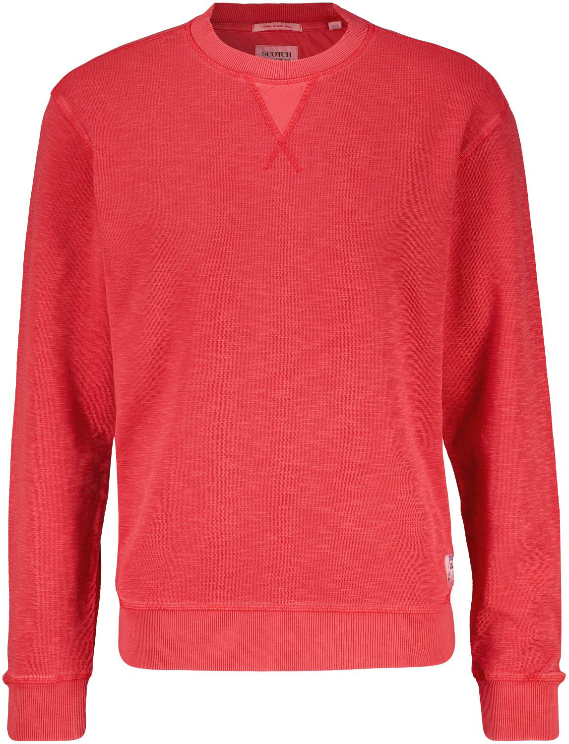 Scotch & Soda Garment Dye Structured Sweatshirt Rood