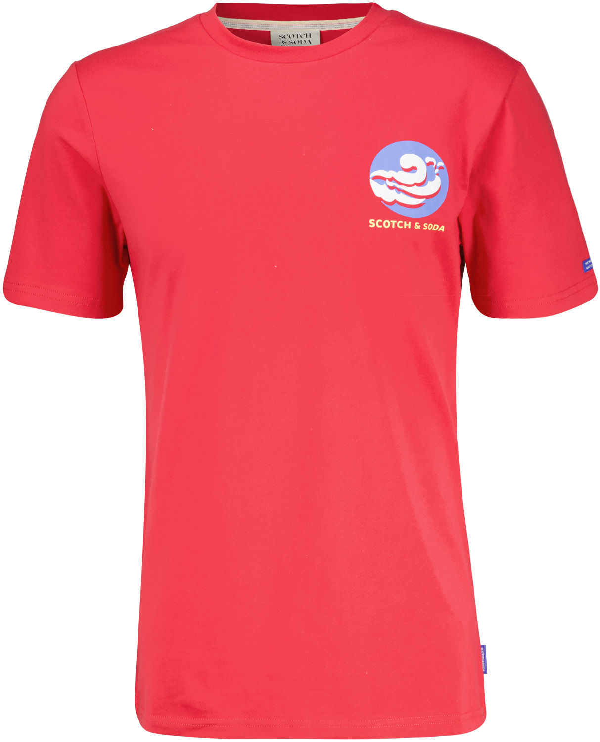 Scotch & Soda Front Back Artwork T-shirt Rood