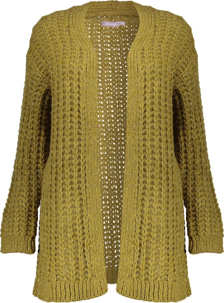 Geisha Cardigan loose knit Groen