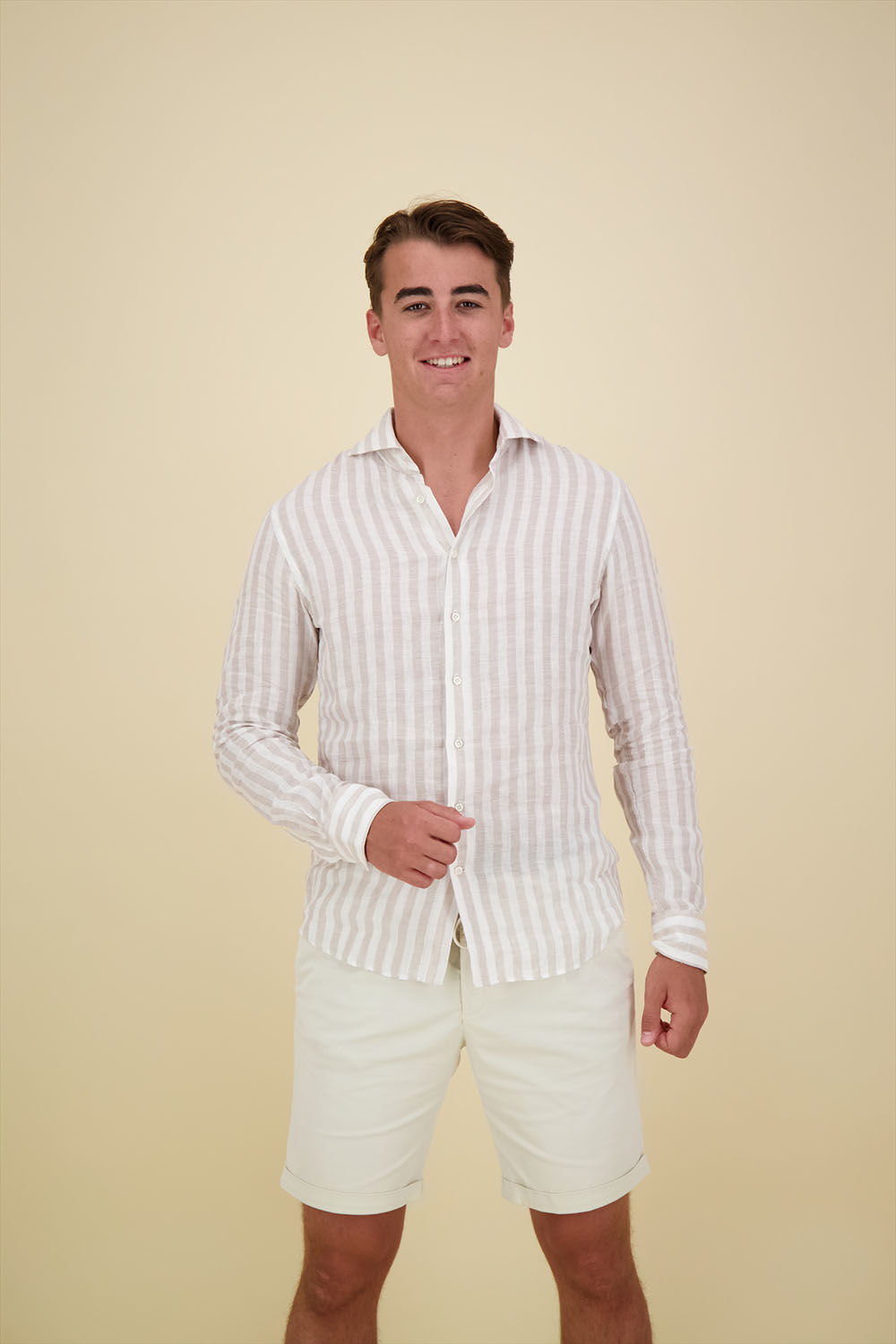 Profuomo SHIRT X-CUTAWAY SC SF BEIGE Beige