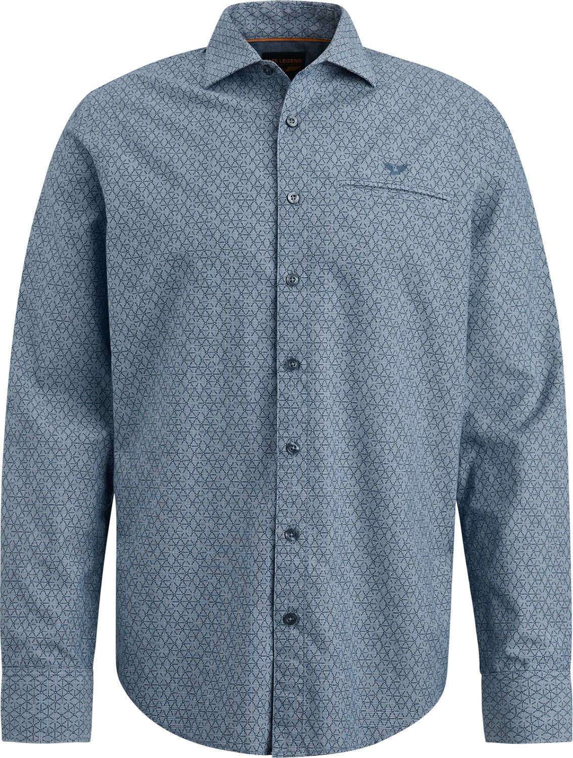 Pme Legend Long Sleeve Shirt Print On YD Chec Blauw