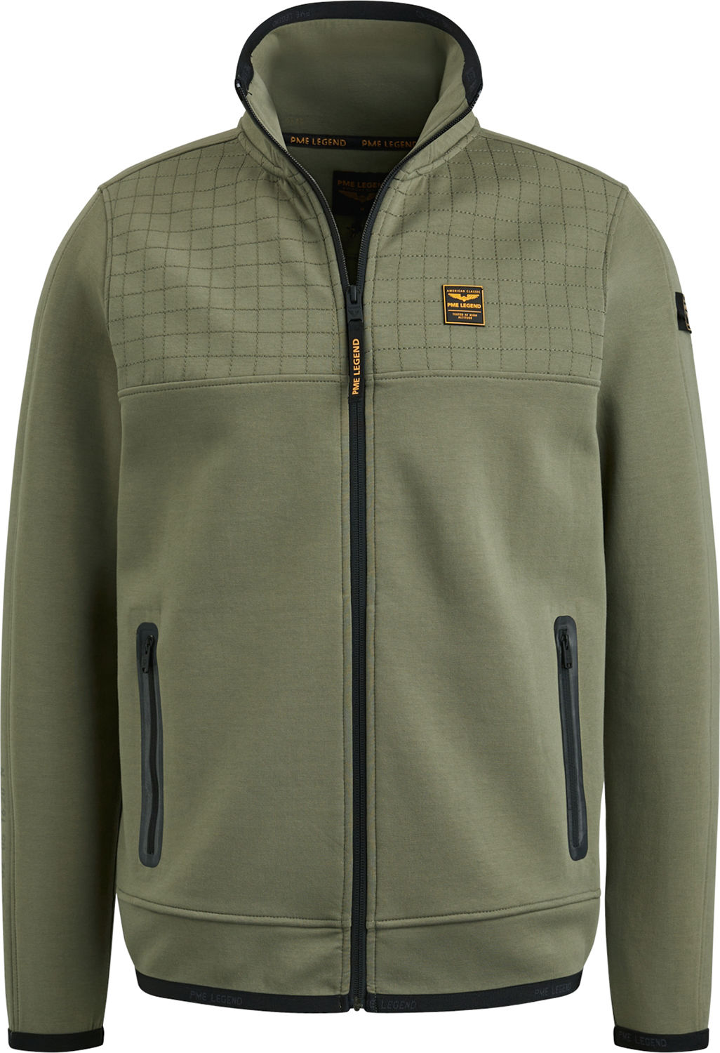 Pme Legend Hooded jacket spacer look sweat Groen