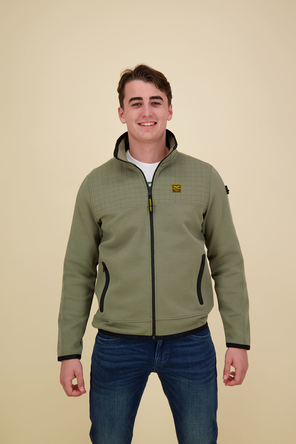 Pme Legend Hooded jacket spacer look sweat Groen