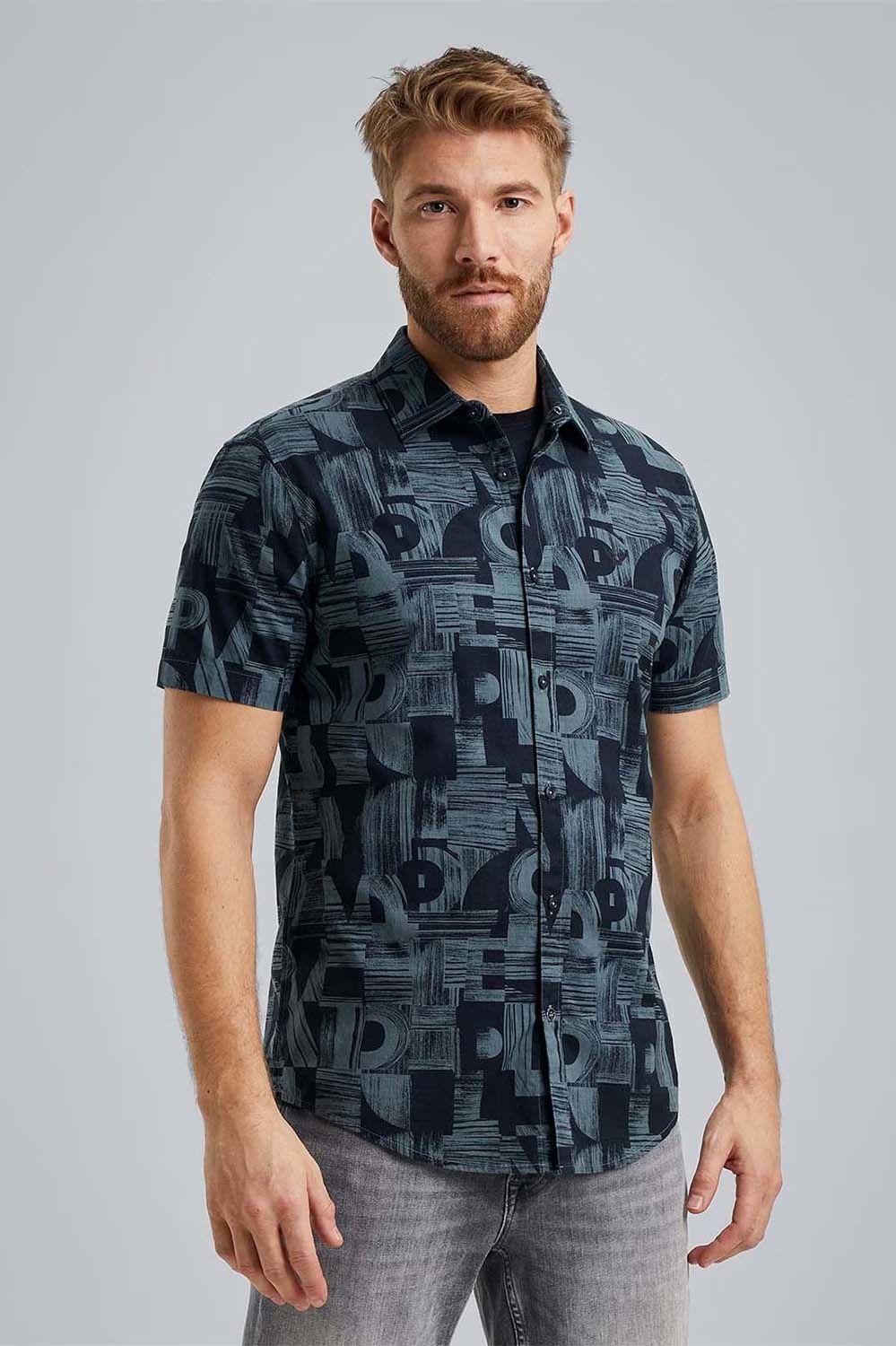 Pme Legend Short Sleeve Shirt Print on Ctn Sl Groen