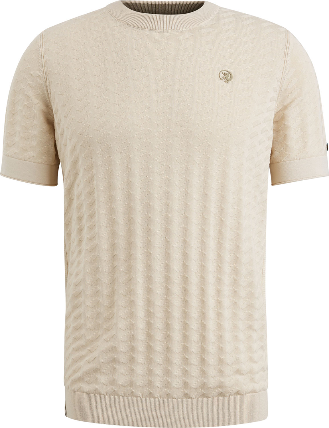 Cast Iron Short sleeve r-neck cotton modal Beige