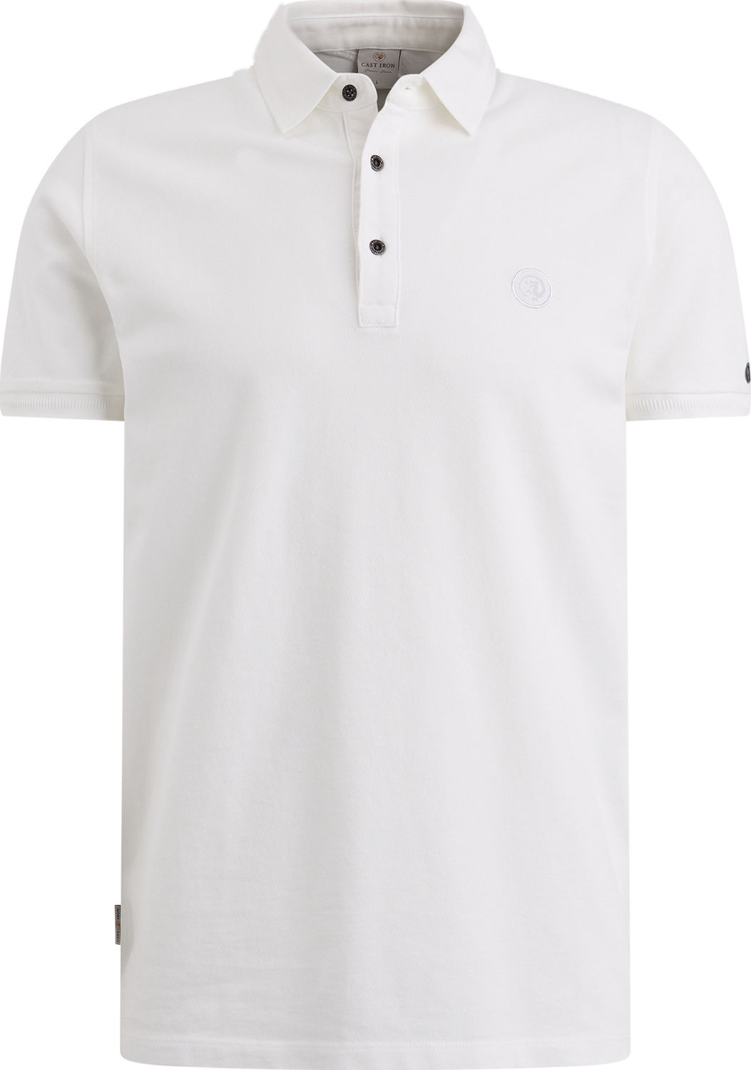 Cast Iron Short sleeve polo organic cotton p Wit