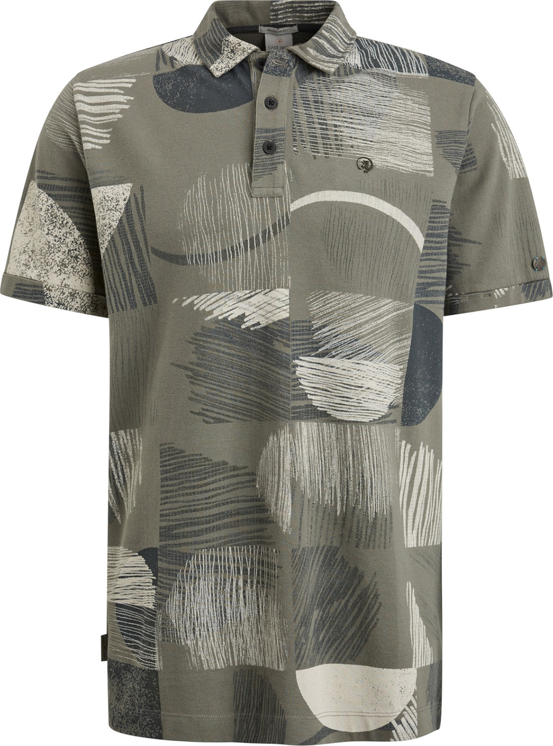 Cast Iron Short sleeve polo pique Groen