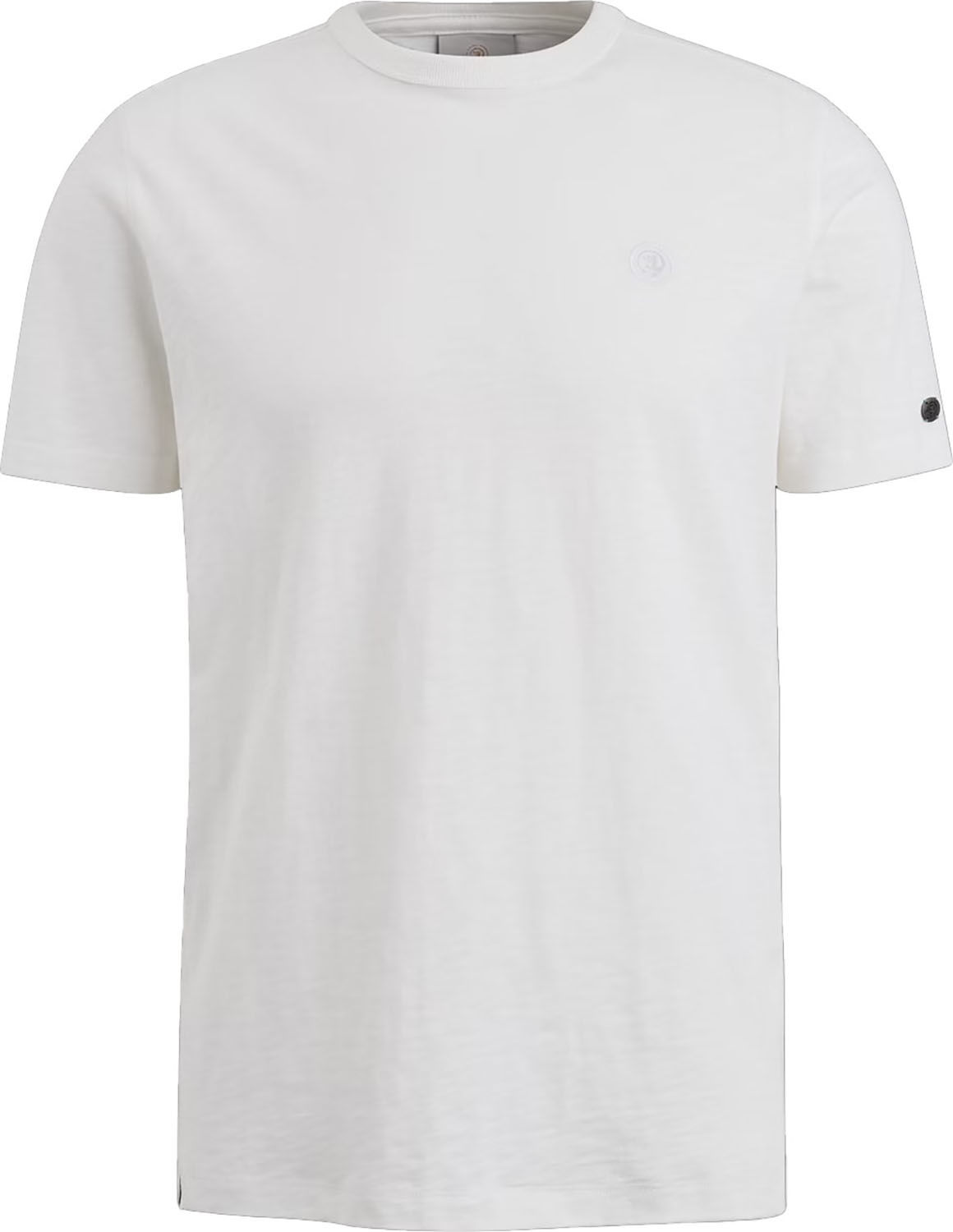 Cast Iron Short sleeve r-neck organic cotton Wit
