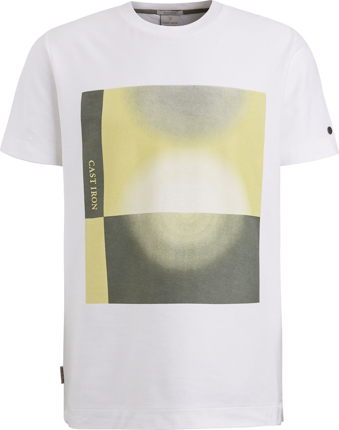 Cast Iron Short sleeve r-neck regular fit tw Wit