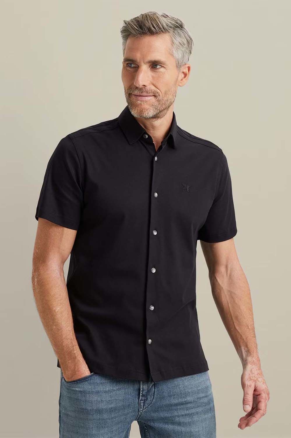 Vanguard Short Sleeve Shirt CF Double Soft Zwart