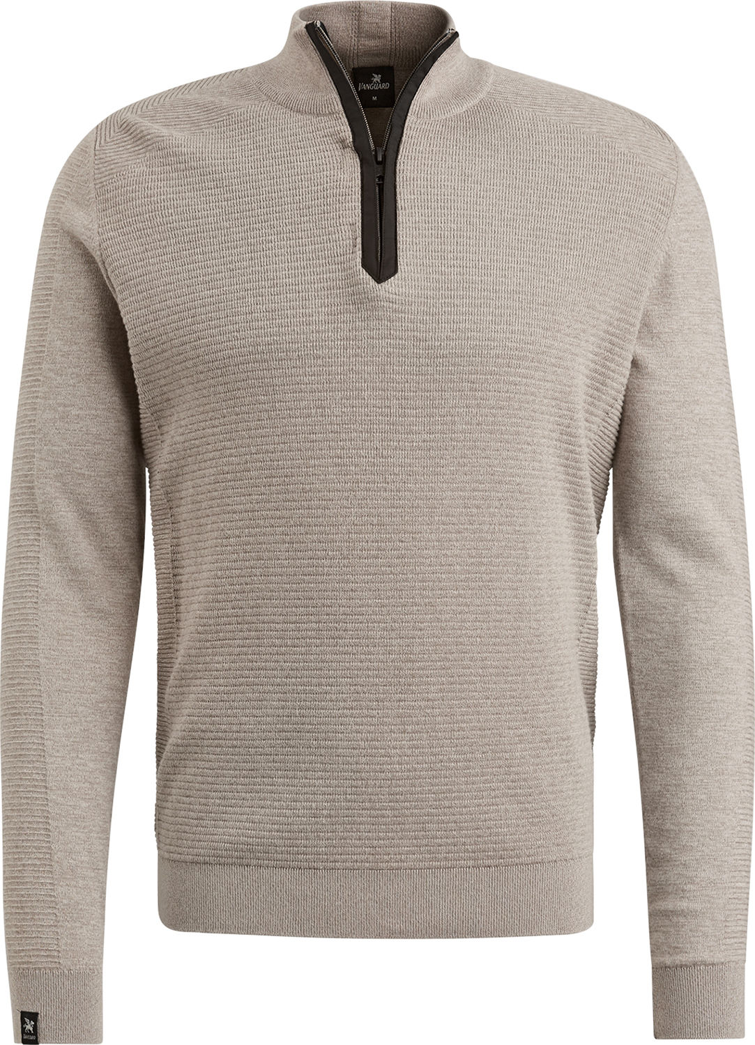Vanguard Half zip collar cotton mouline Bruin