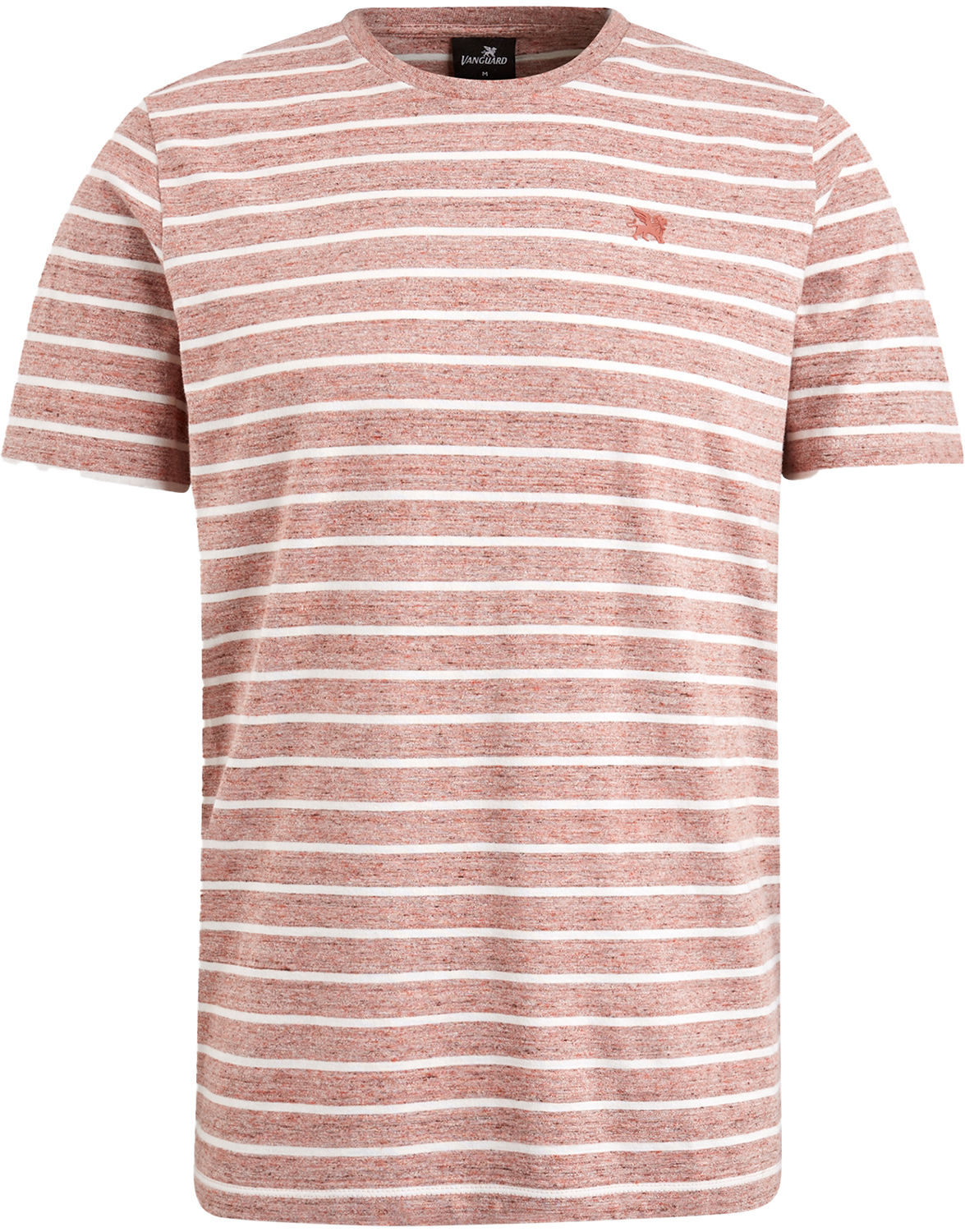 Vanguard Short sleeve r-neck melange jersey Rood