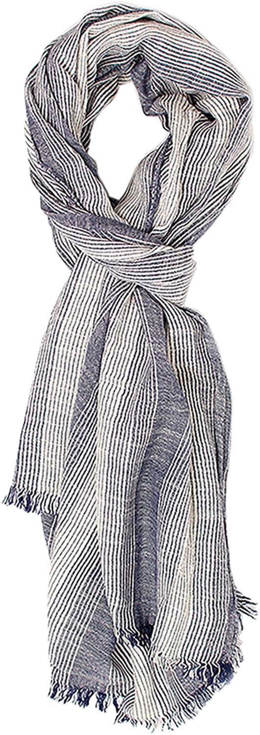 Tresanti CANDIDO | Scarf with whispie stripes Blauw