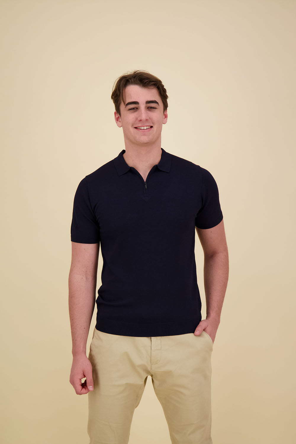 Bomont TFM zip polo Blauw