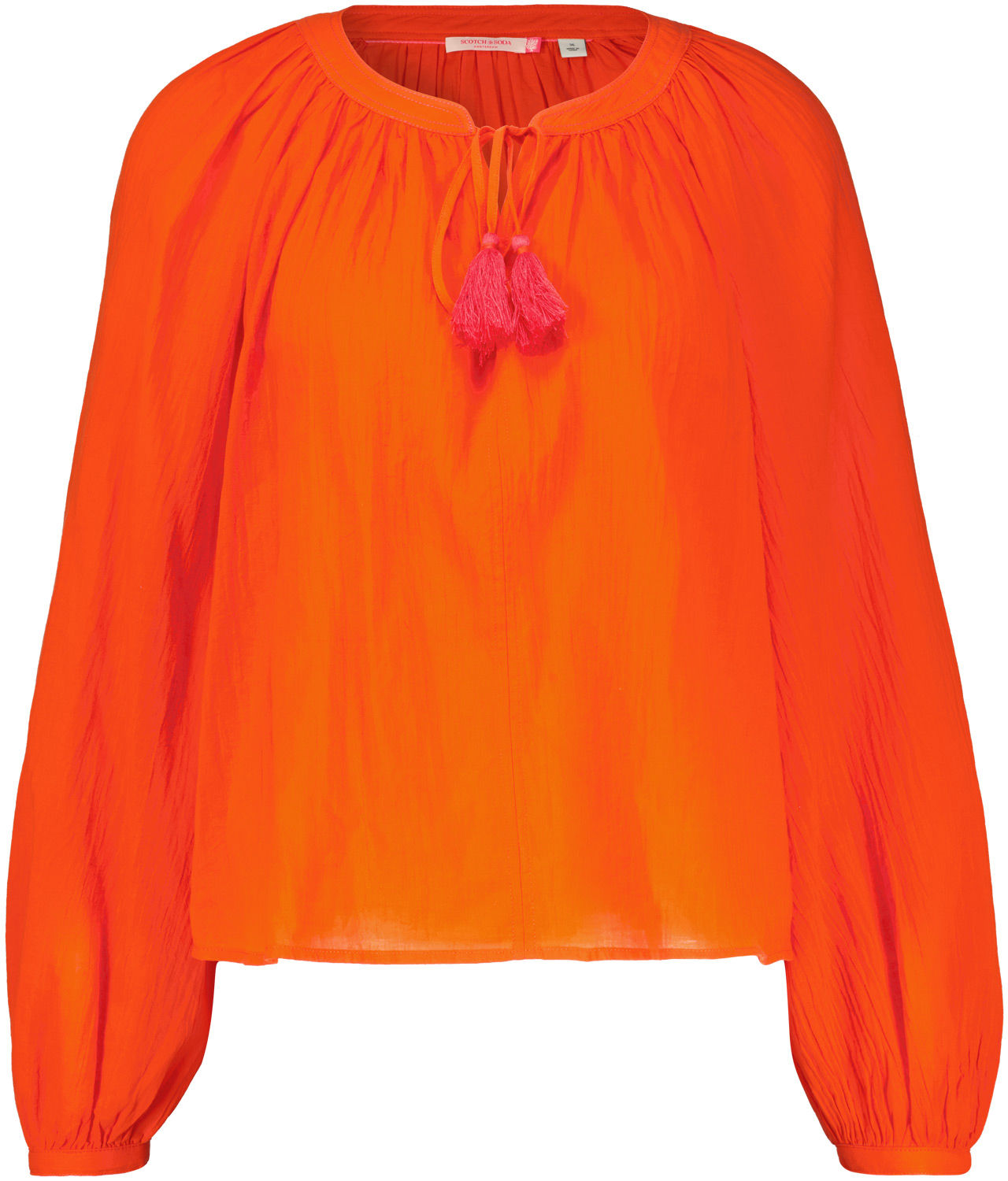 Scotch & Soda Balloon sleeve top Rood