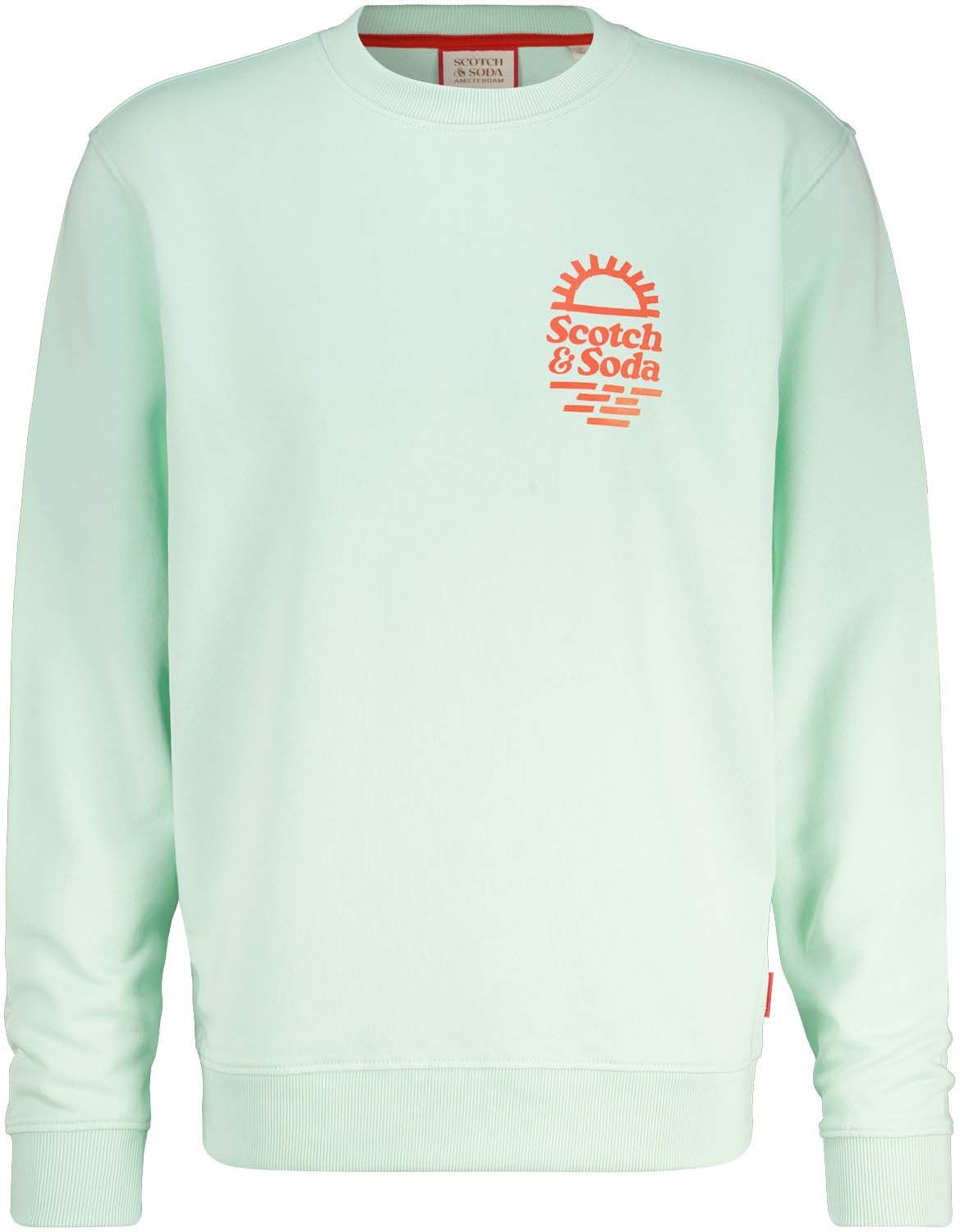 Scotch & Soda Chest Artwork Sweatshirt Groen