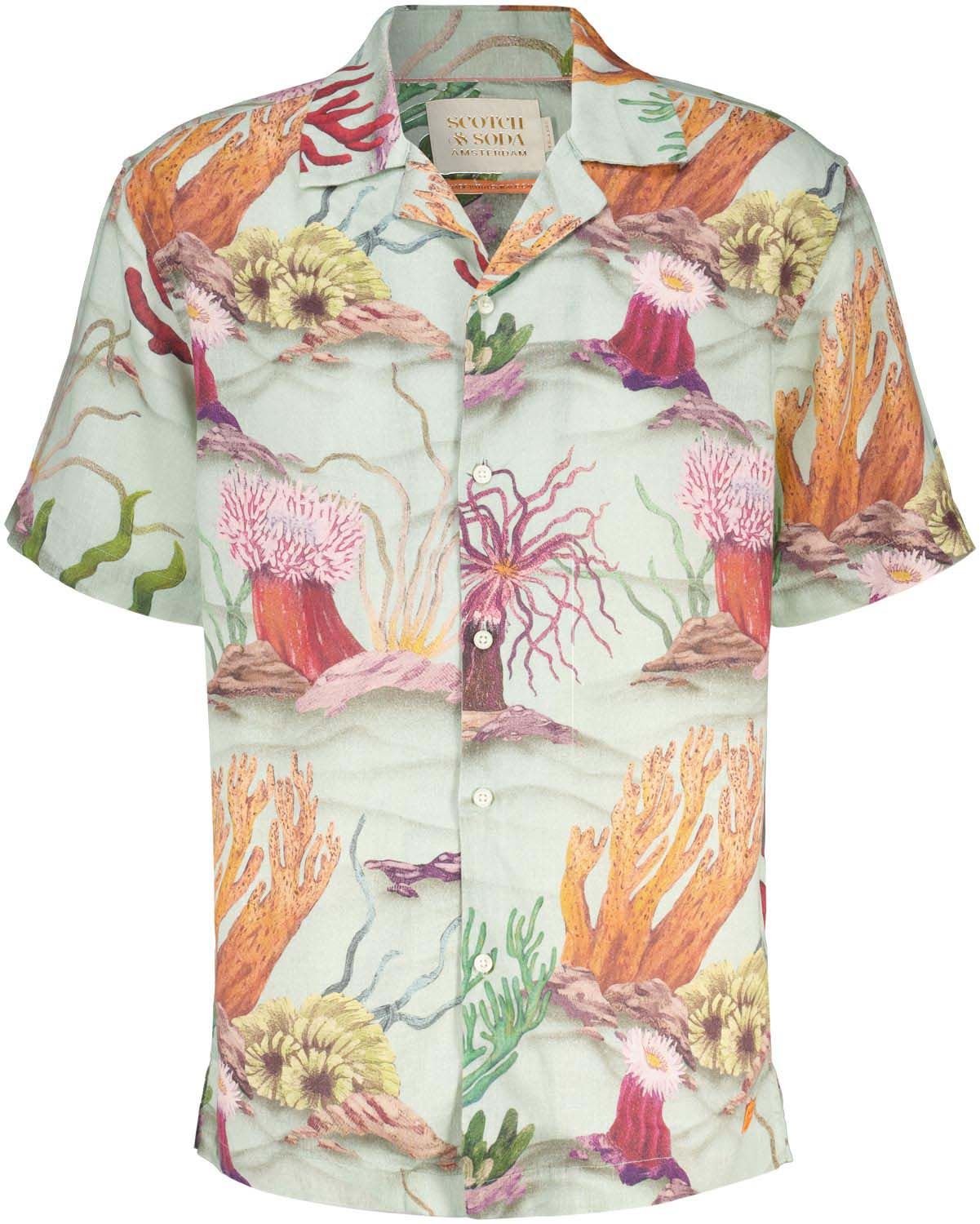 Scotch & Soda Linen Viscose AOP Groen