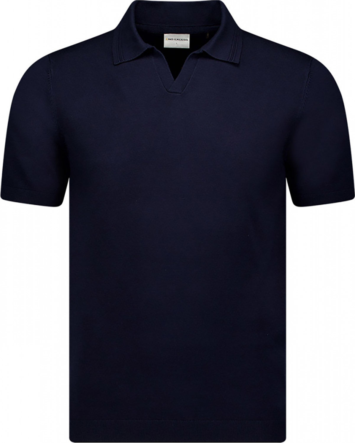 No Excess Pullover Short Sleeve Polo Button S Blauw
