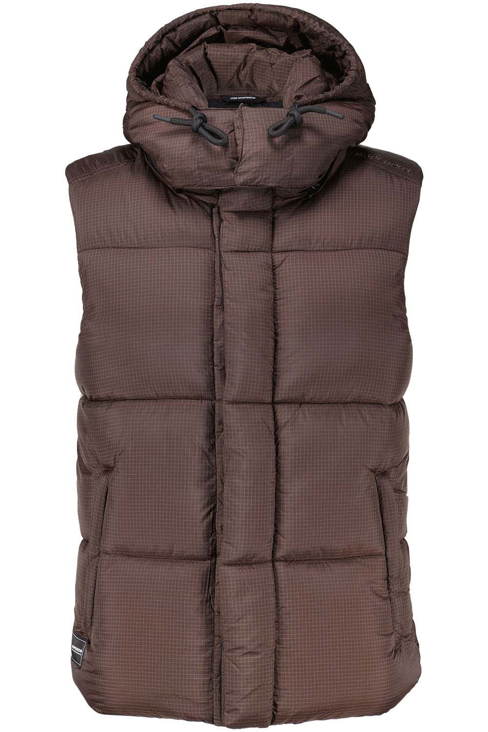 Superdry touchline short padded gilet Bruin