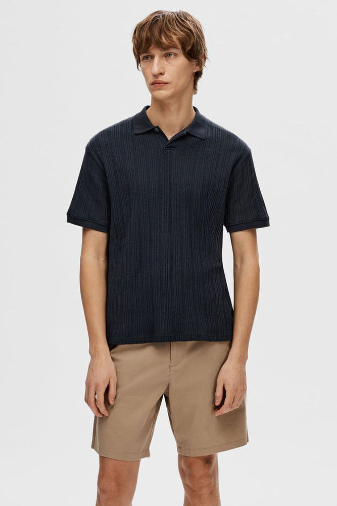 Selected Homme Polo Jaden Blauw