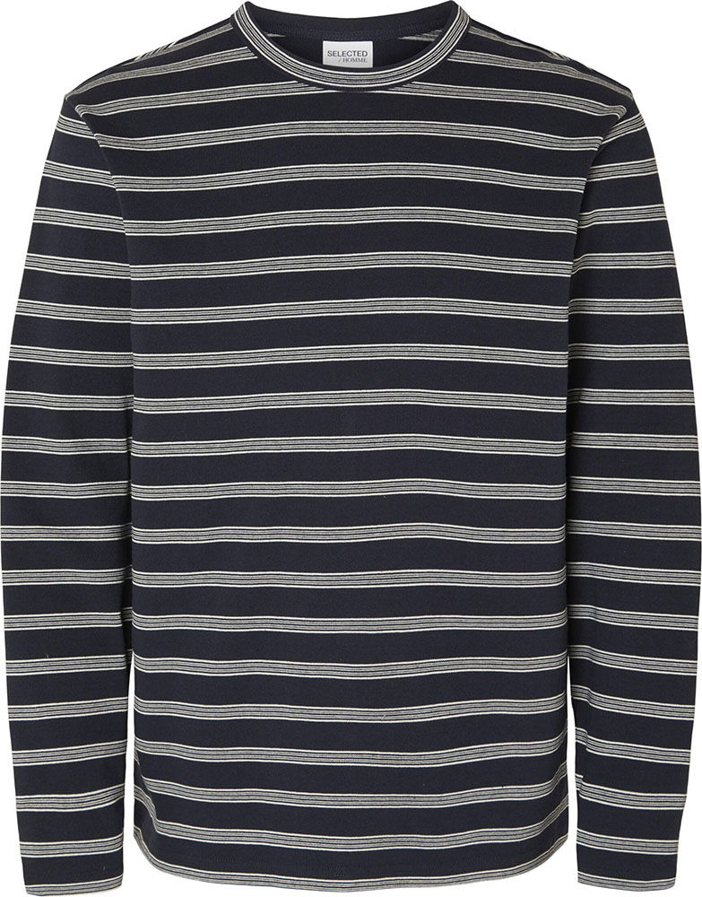 Selected Homme Sweater Shawn Streep Blauw