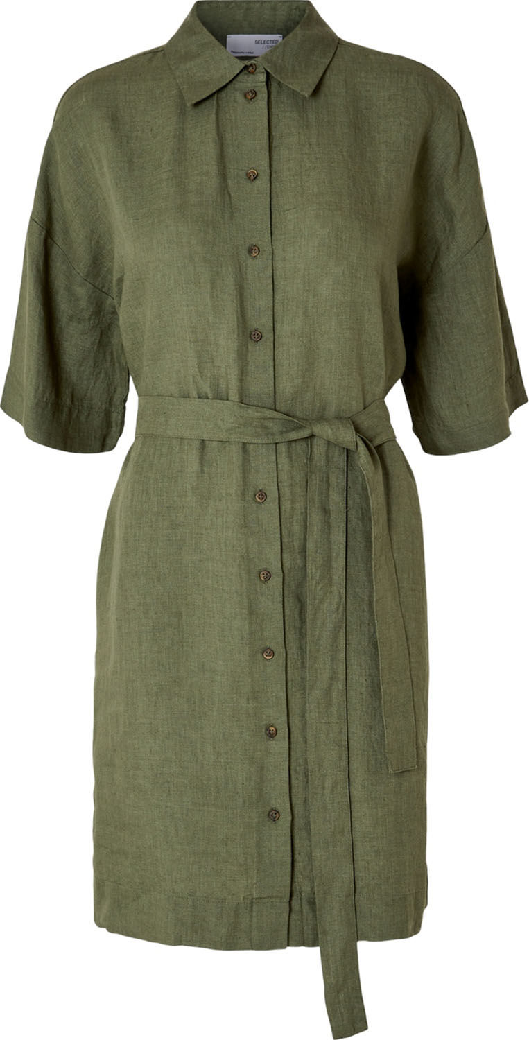 Selected Femme Jurk Linnie  Groen