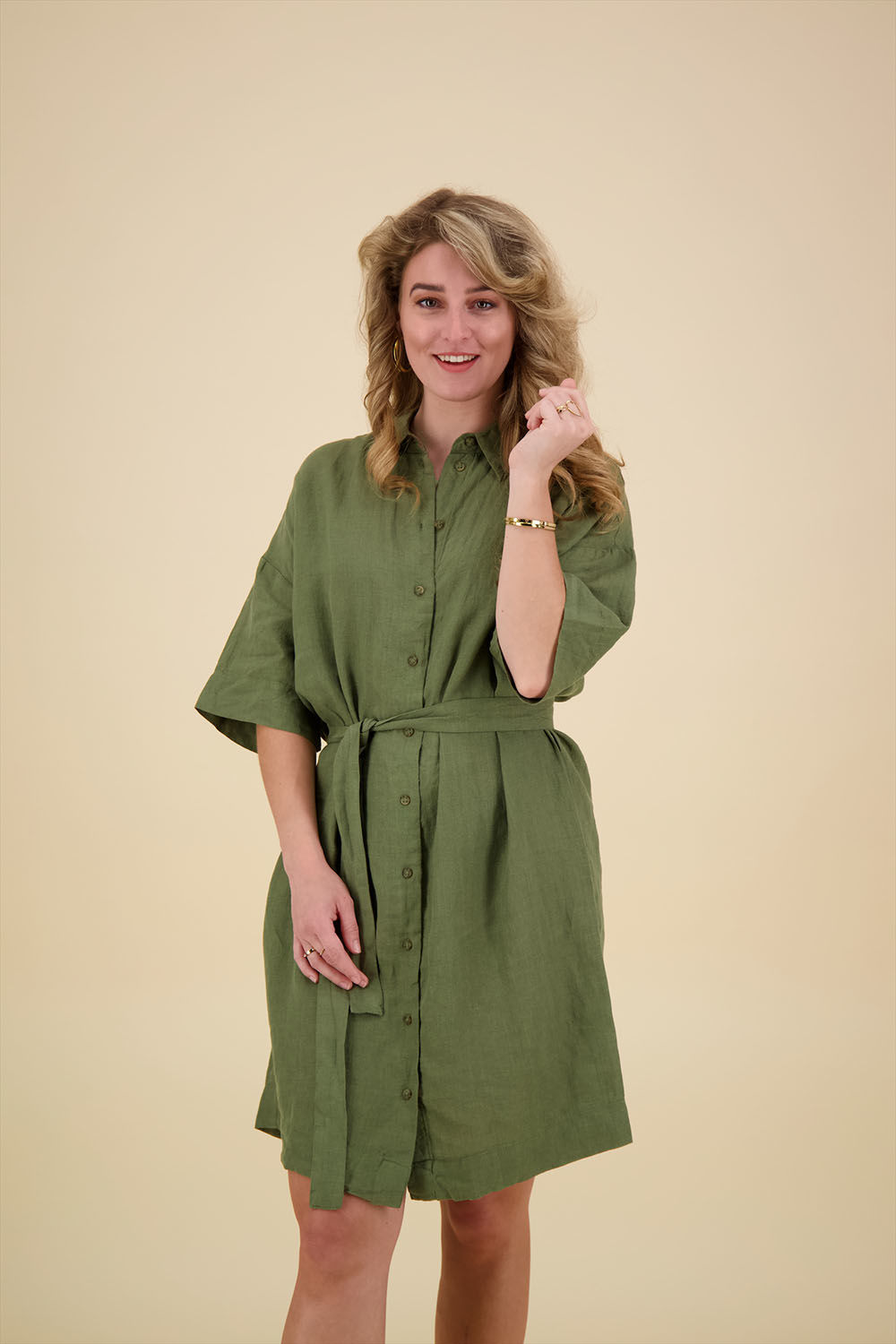 Selected Femme Jurk Linnie  Groen