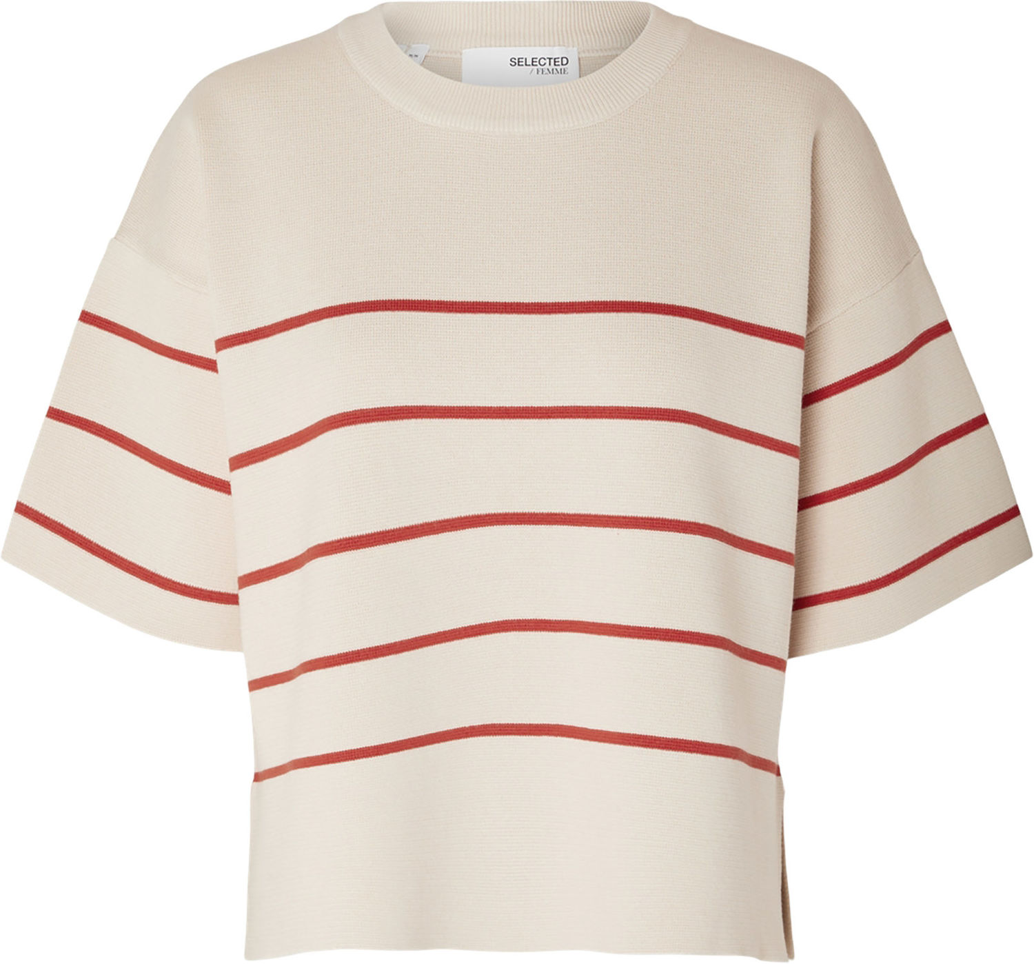 Selected Femme Trui Liva O-Neck Wit