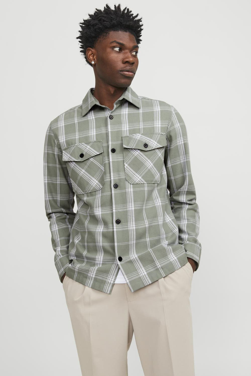 Jack & Jones Overhemd Roy Spring Check Groen