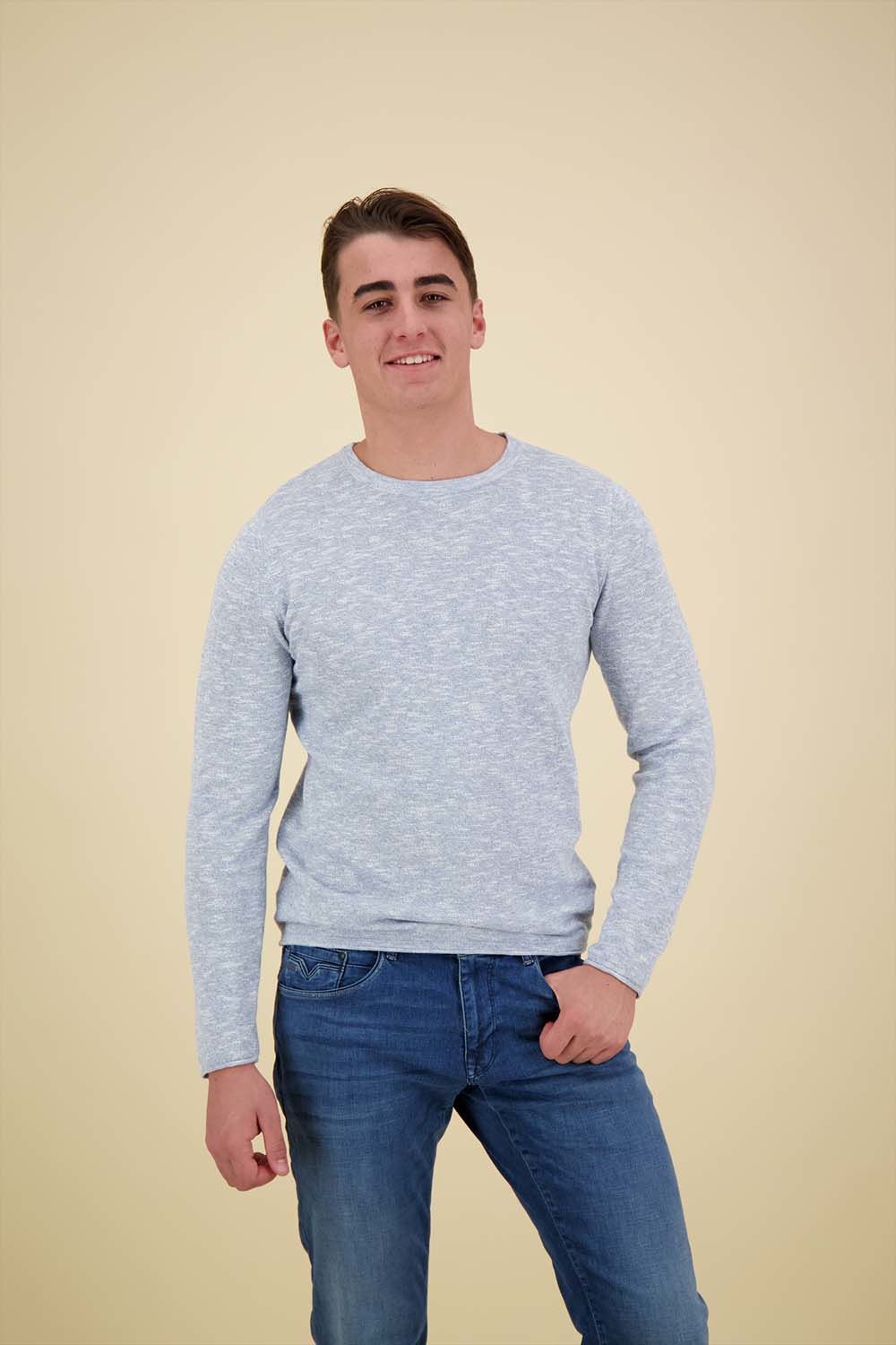 Jack & Jones JJELINEN KNIT CREW NECK SN Indigo