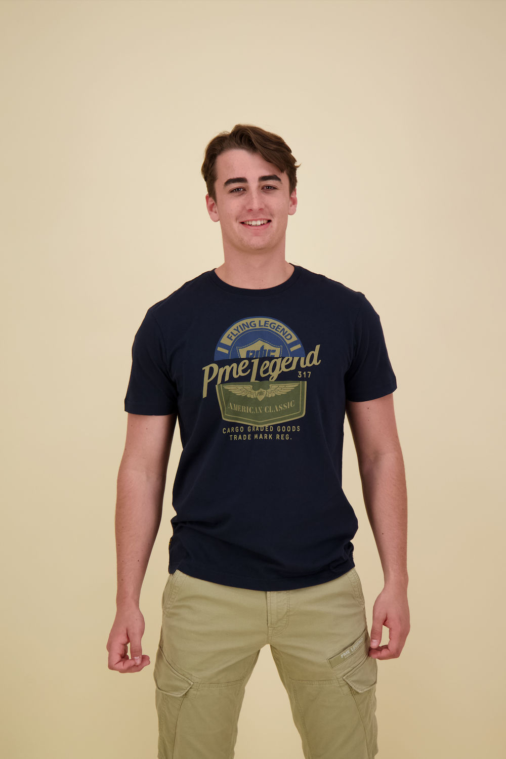 Pme Legend Short sleeve r-neck single jersey Blauw