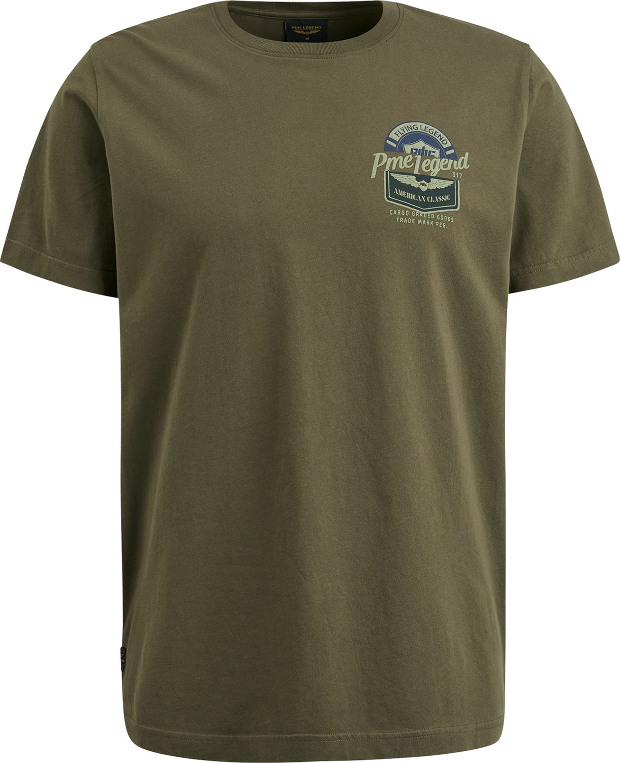 Pme Legend Short sleeve r-neck single jersey Groen