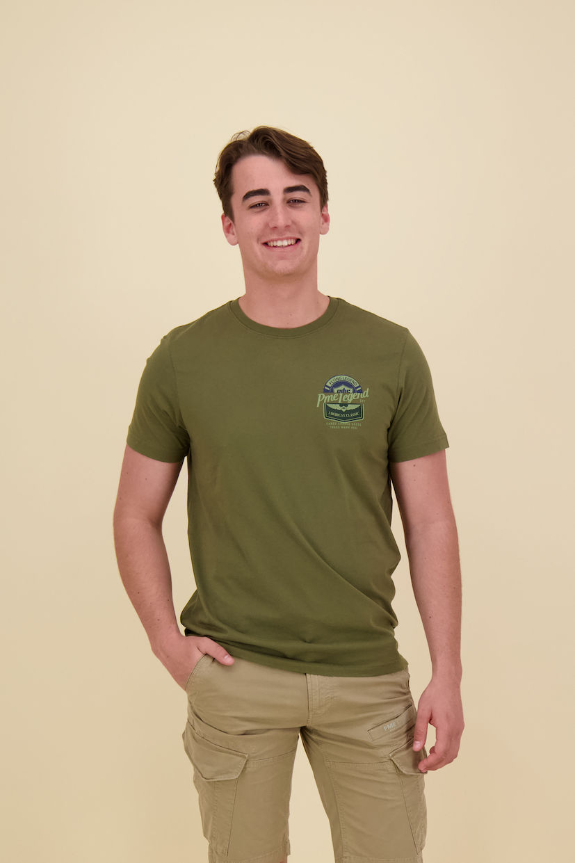 Pme Legend Short sleeve r-neck single jersey Groen