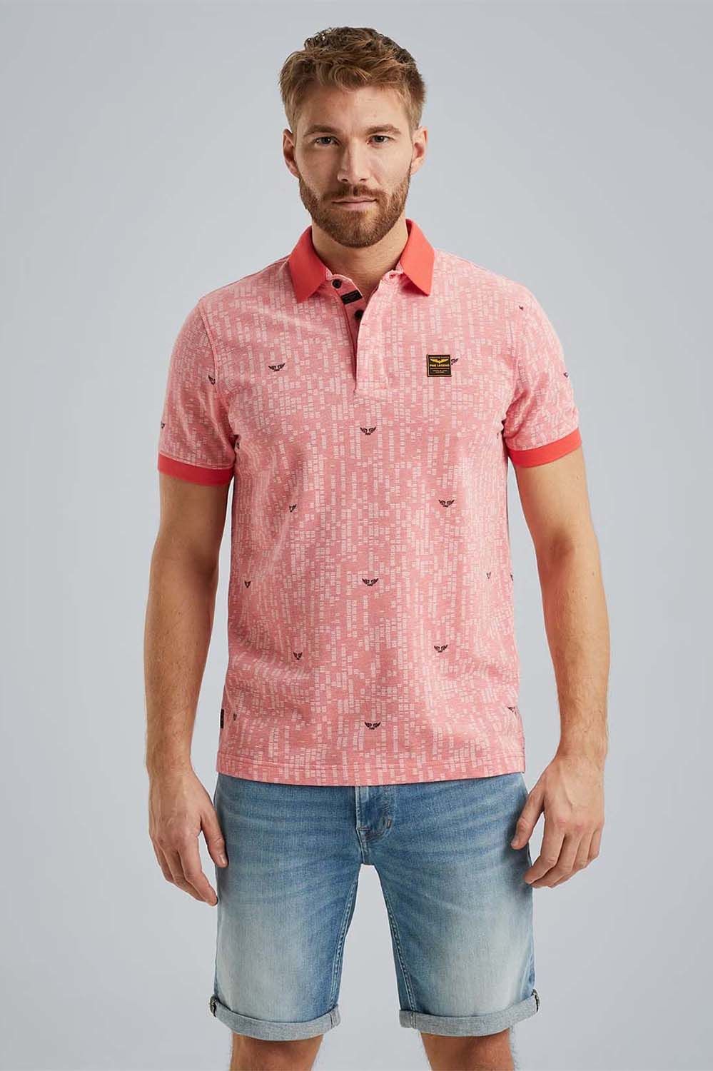 Pme Legend Short sleeve polo Two tone pique p Oranje