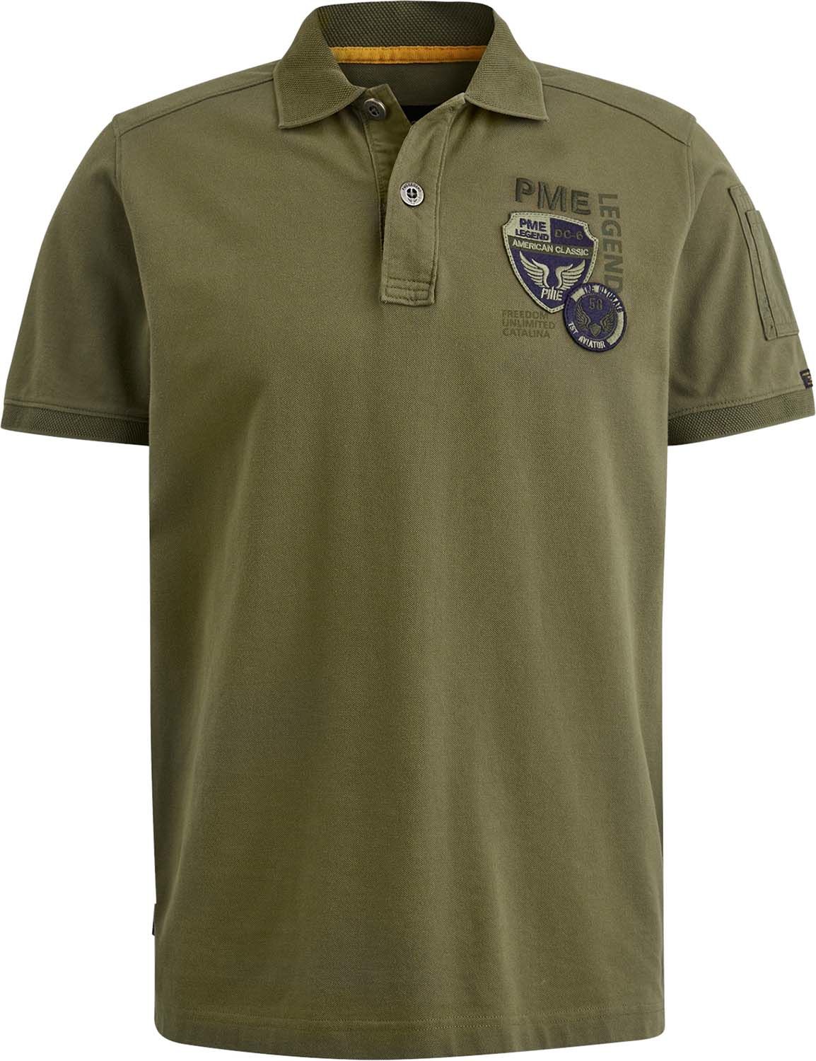 Pme Legend Short sleeve polo pique Groen