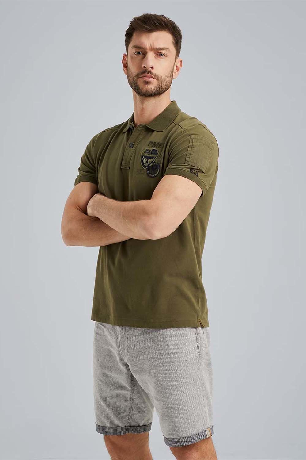 Pme Legend Short sleeve polo pique Groen