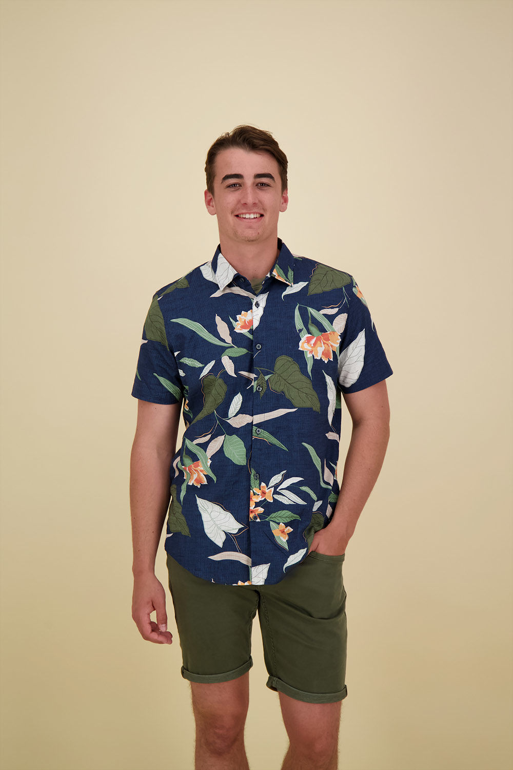 Pme Legend Short Sleeve Shirt Print On Ctn Sl Blauw
