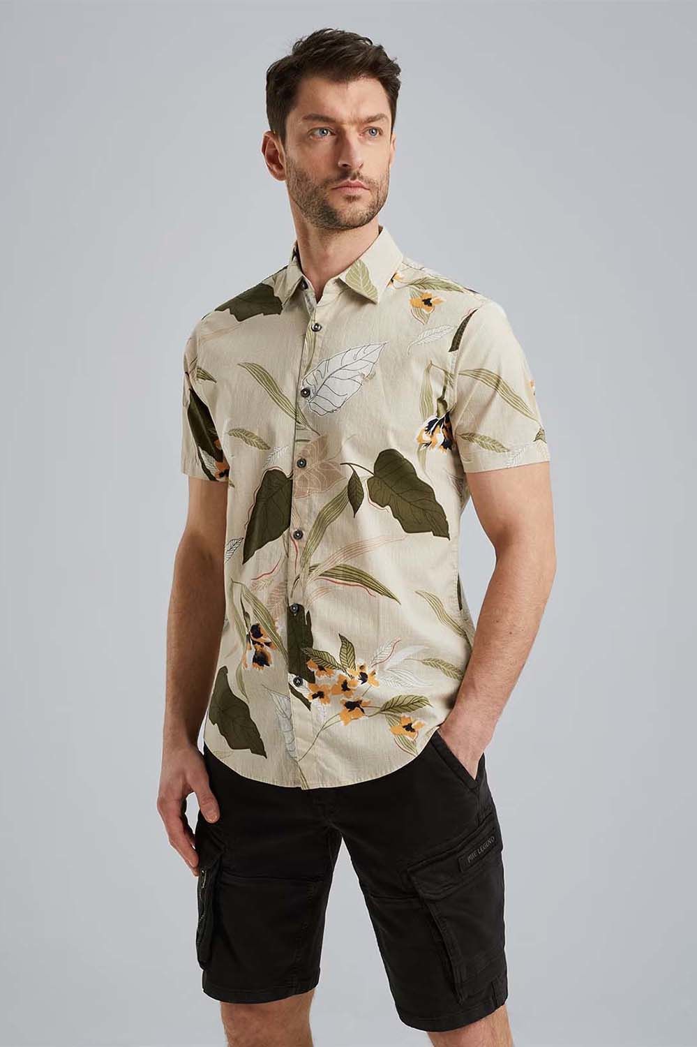 Pme Legend Short Sleeve Shirt Print On Ctn Sl Wit