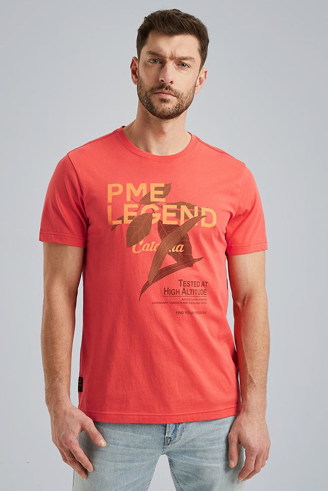 Pme Legend Short sleeve r-neck single jersey Oranje