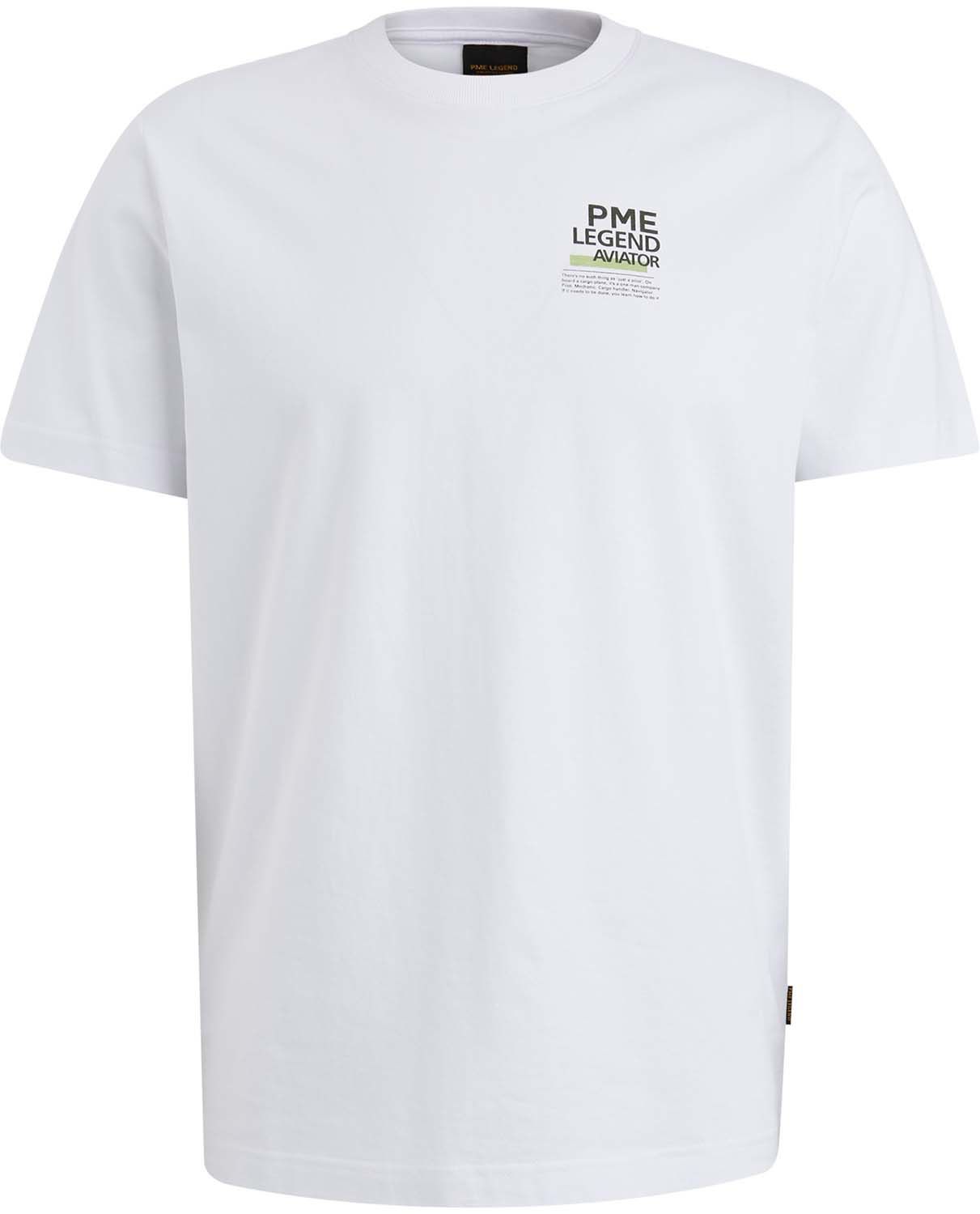 Pme Legend Short sleeve r-neck single jersey Wit