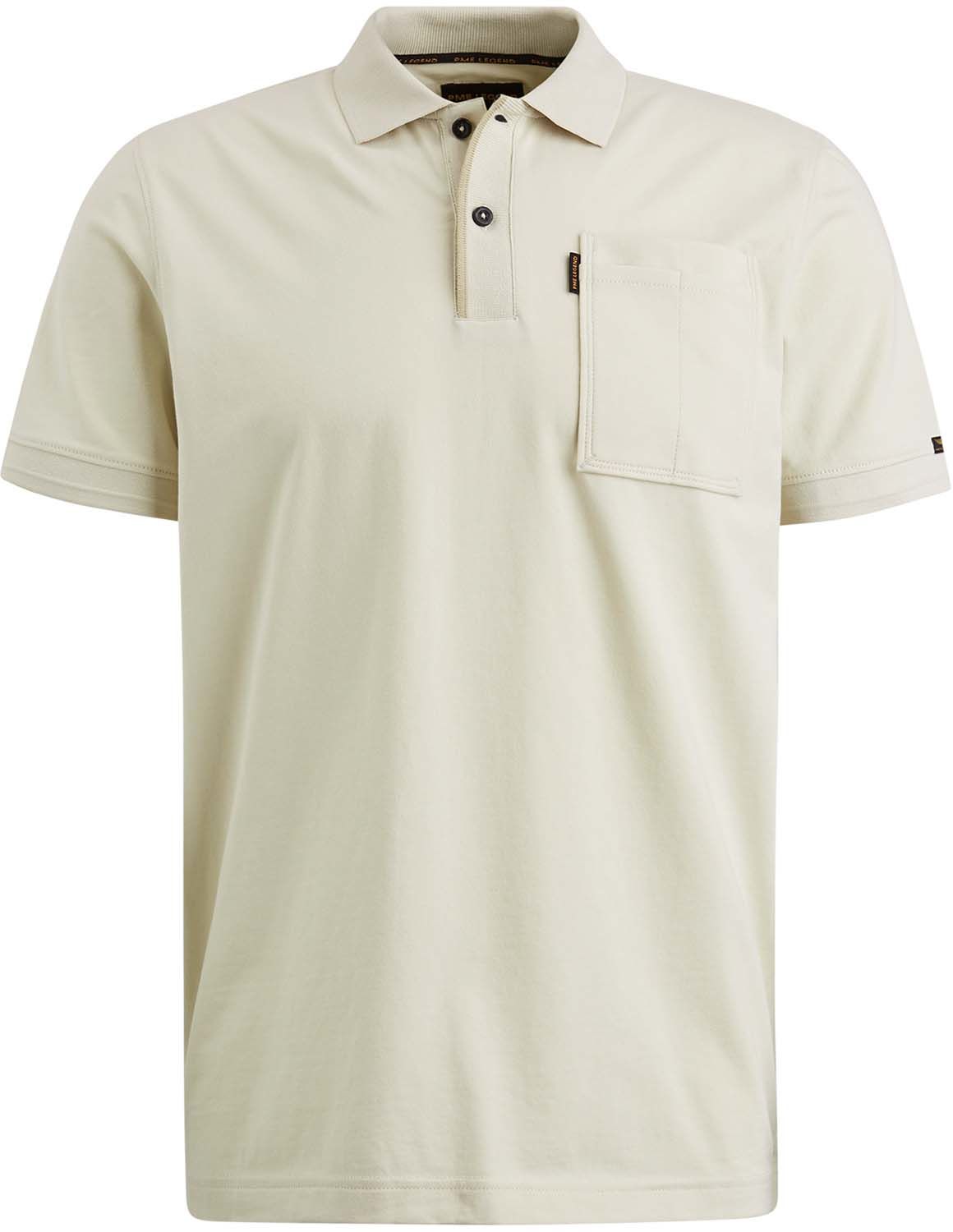 Pme Legend Short sleeve polo Stretch jersey Beige