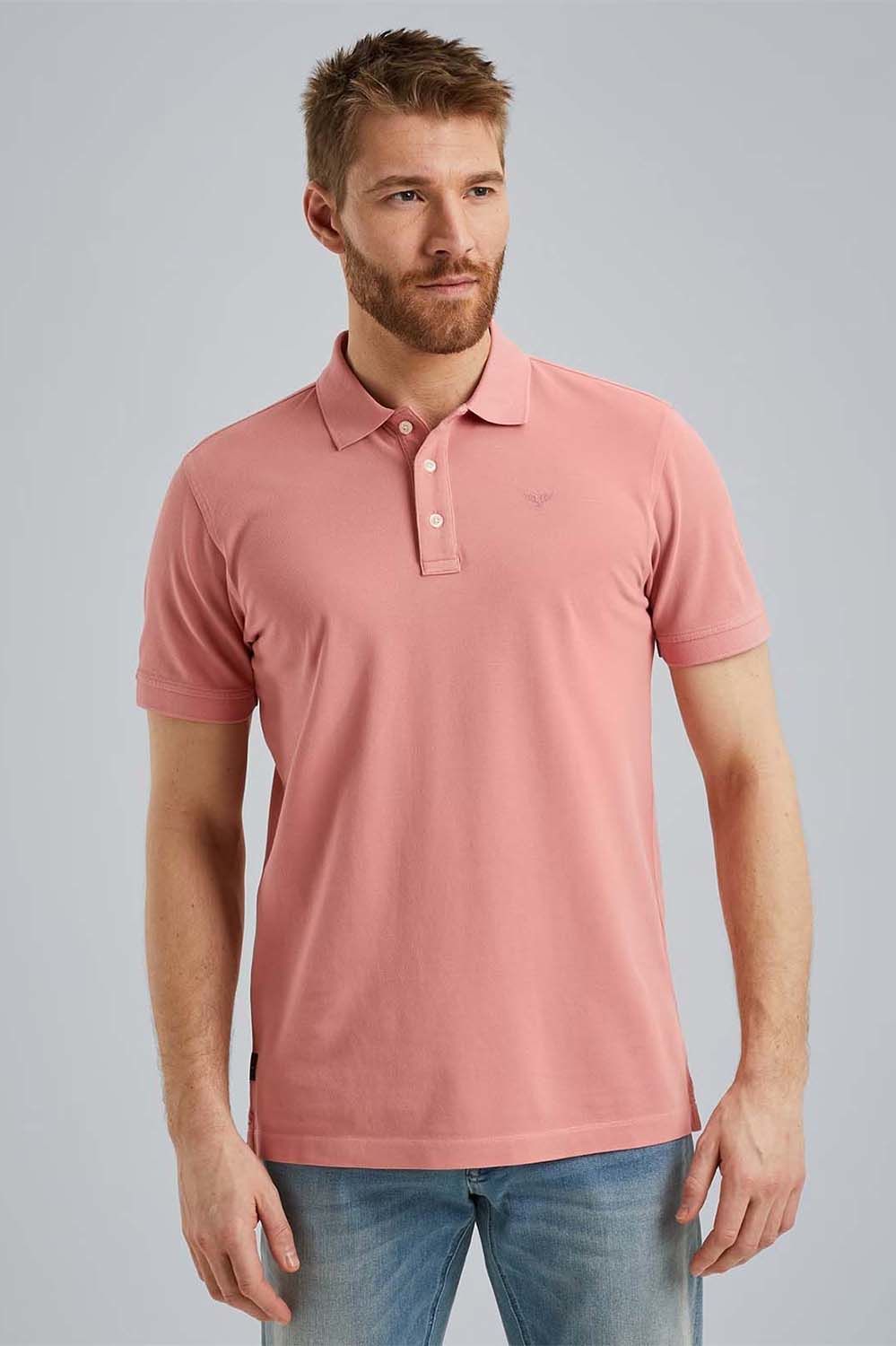 Pme Legend Short sleeve polo Pique garment dy Roze
