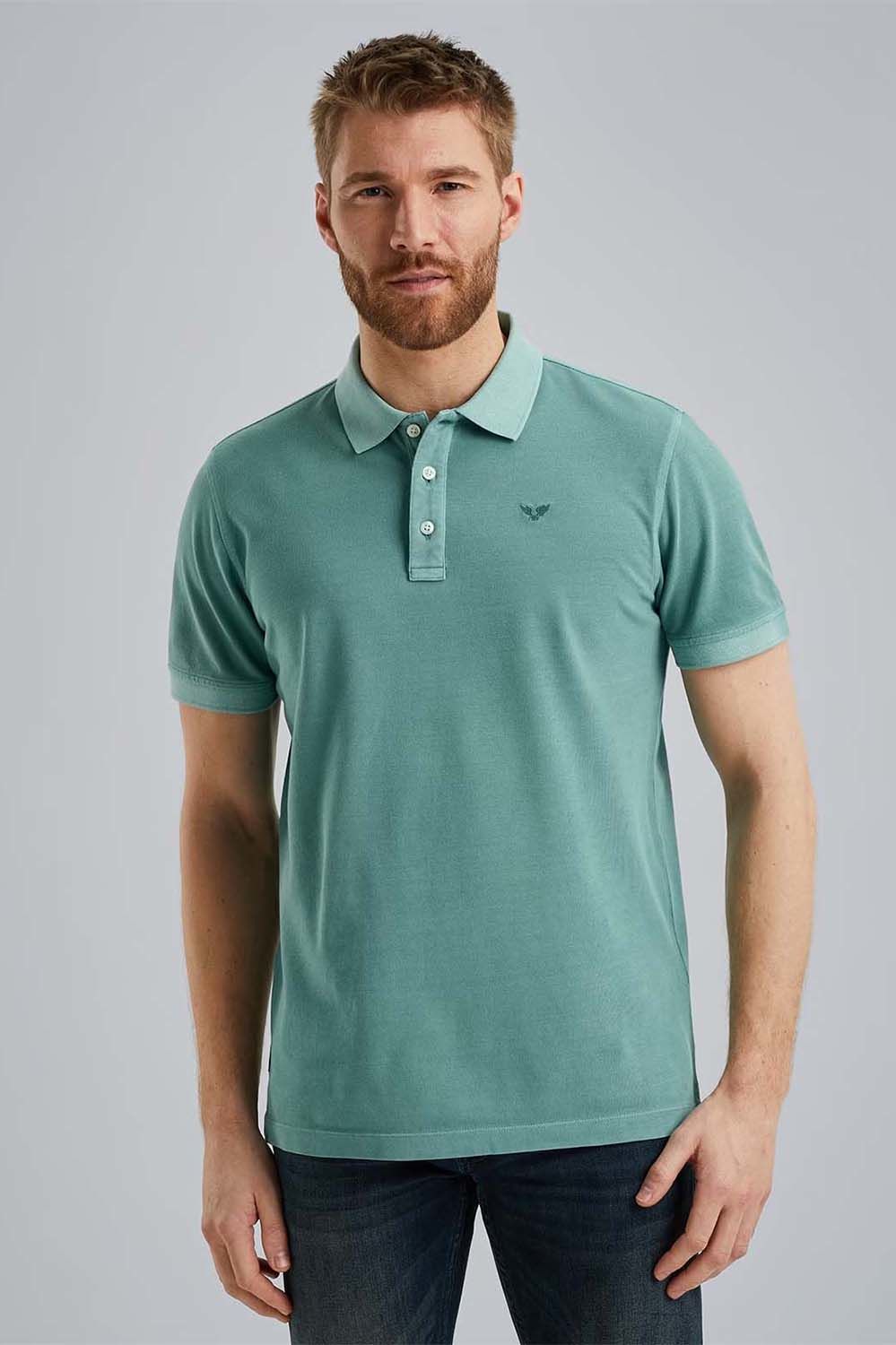 Pme Legend Short sleeve polo Pique garment dy Blauw