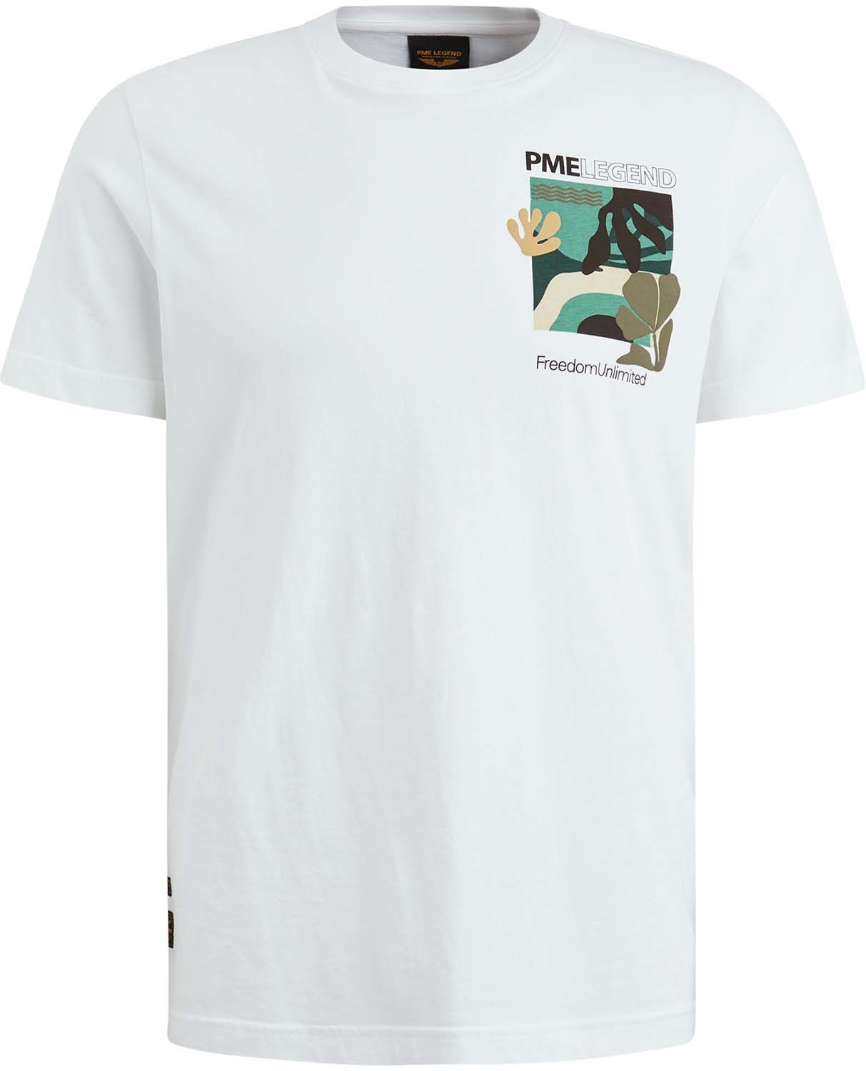 Pme Legend Short sleeve r-neck single jersey Wit