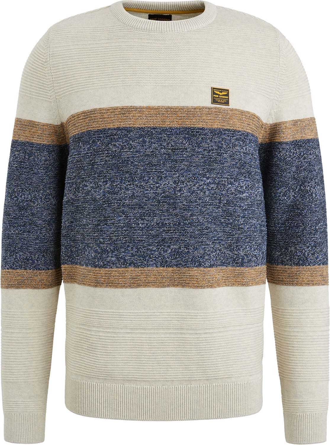Pme Legend Trui Block Stripe Grijs
