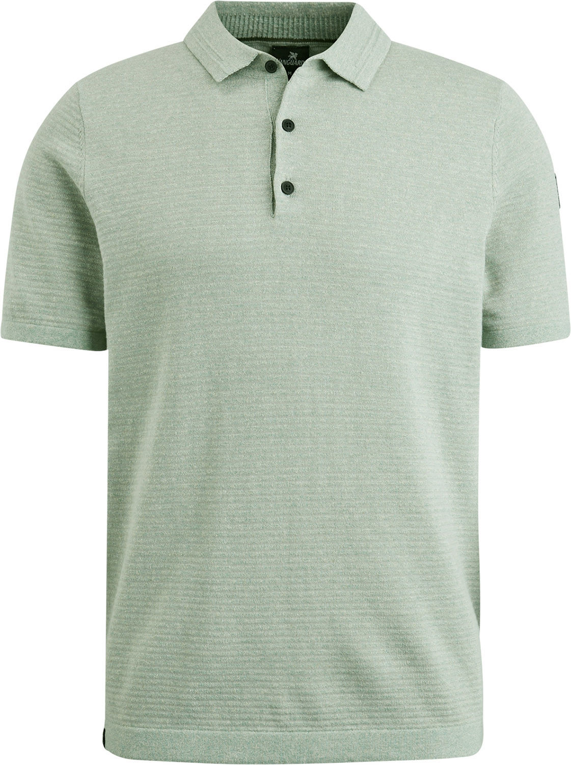 Vanguard Short sleeve polo cotton linen ble Groen