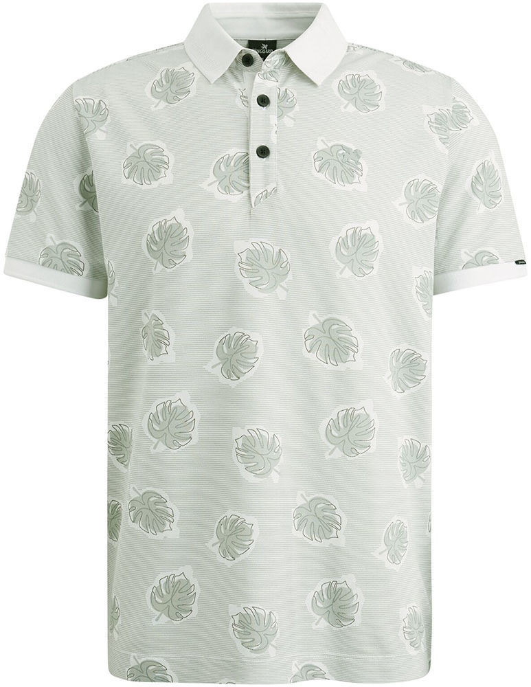 Vanguard Short sleeve polo stretch  pique b Wit