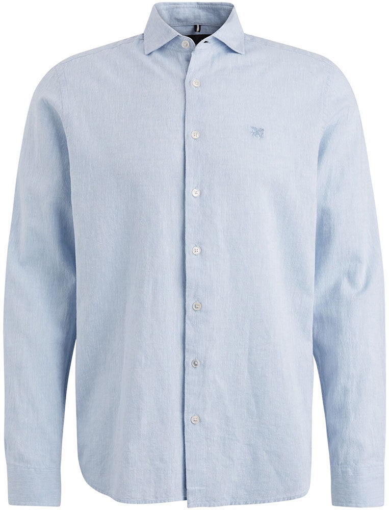 Vanguard Long Sleeve Shirt Linen Cotton ble Blauw