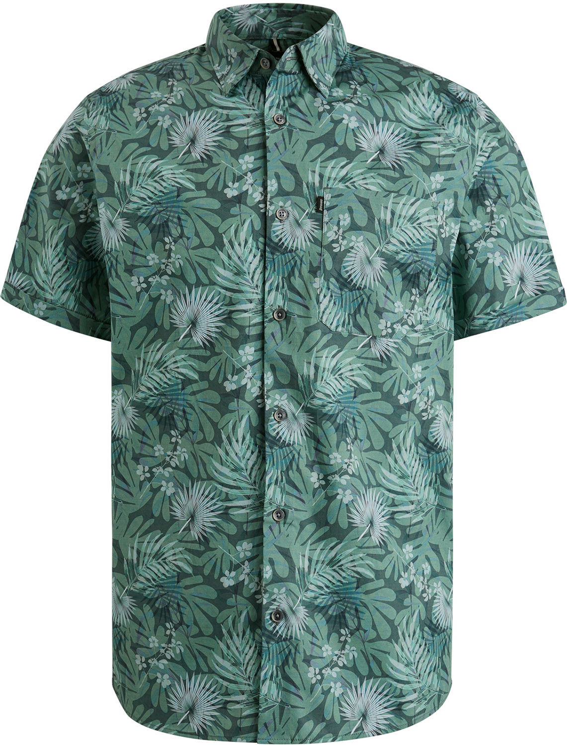 Vanguard Short Sleeve Shirt Print on fine p Zwart