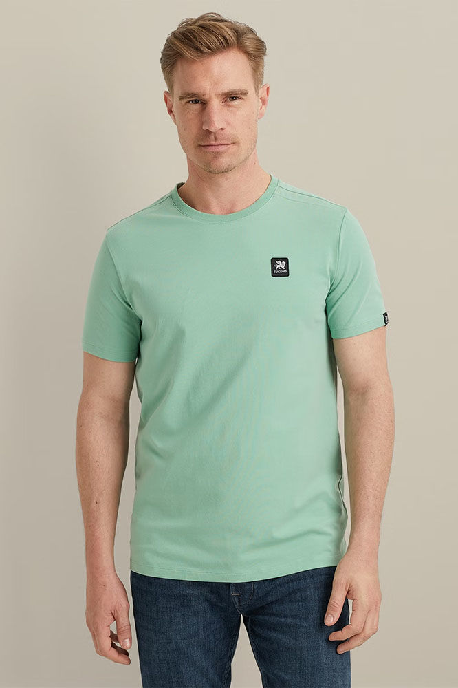 Vanguard Crewneck cotton elastan jersey Groen